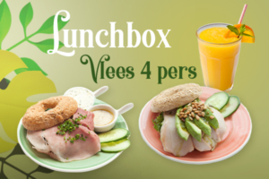 Een lunchbox met vlees voor 4 personen bestellen voor thuis, onderweg of op kantoor