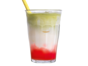 Iced strawberry matcha